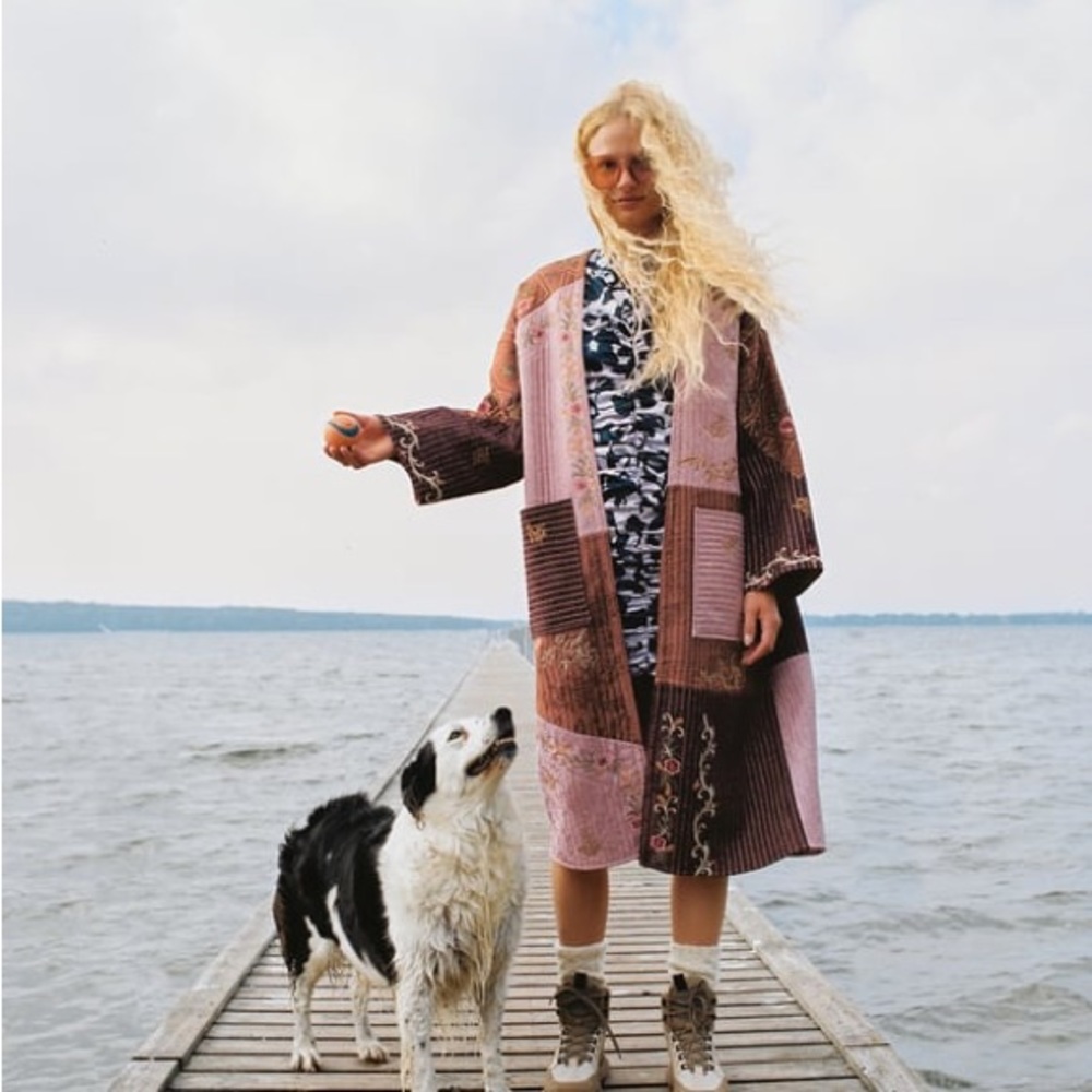Zara EMBROIDERED PATCHWORK KIMONO LIMITED EDITION